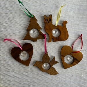 5 MYRTLEWOOD Ornaments ANGEL & CHRISTMAS TREE & More with crystals